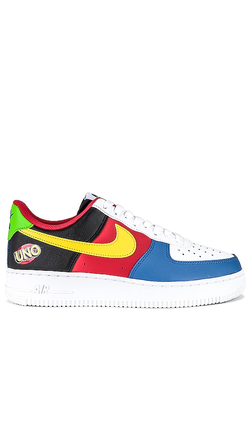 Nike Uno Air Force 1 '07 Qs In White/yellow Zest-university Red (uno ...