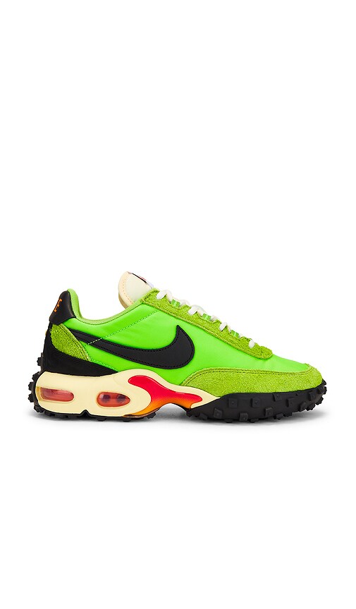Nike Air Max Waffle SP Sneakers in Action Green, Black, & Total Orange