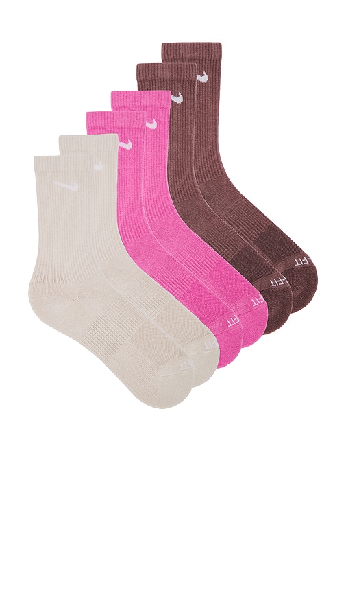 Shop Nike Everyday Plus Cushioned 3 Pack Training Crew Socks In Multicolor