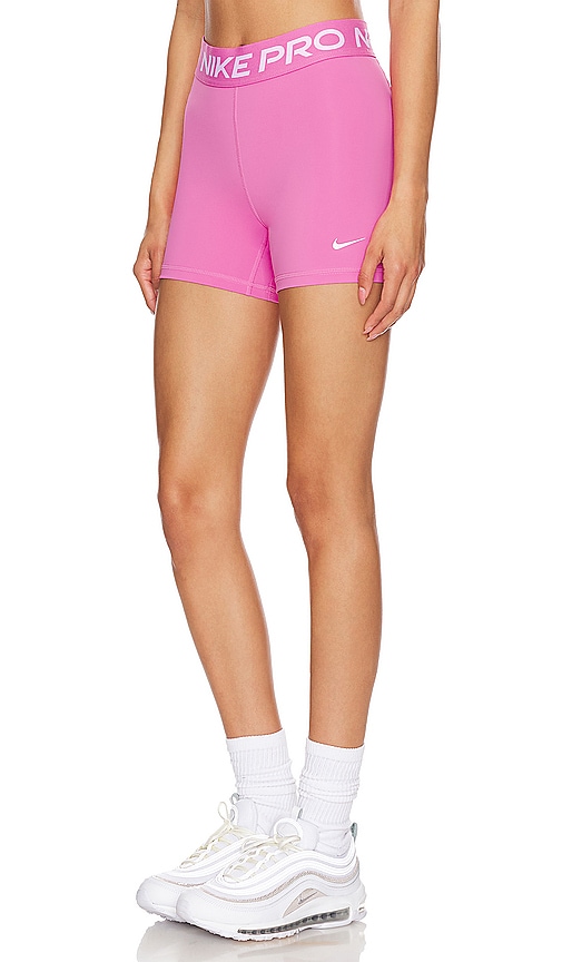 Shop Nike Pro 365 Short In Playful Pink & White