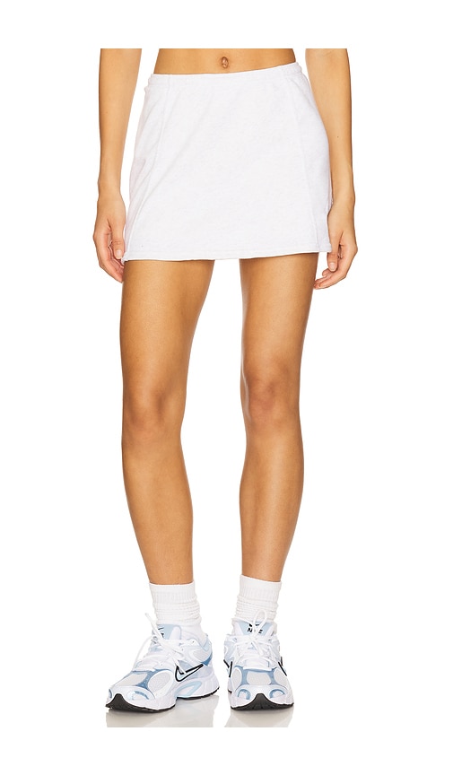 Mid-Rise French Terry Mini Skort in Grey. - size S (also in )