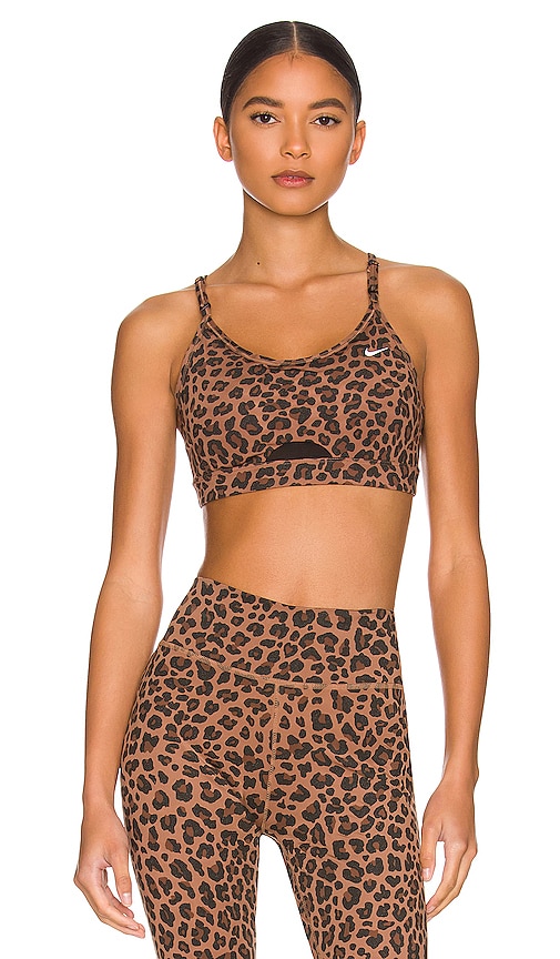 Varley Let's Go Staunton Sports Bra in Copper Blurred Animal