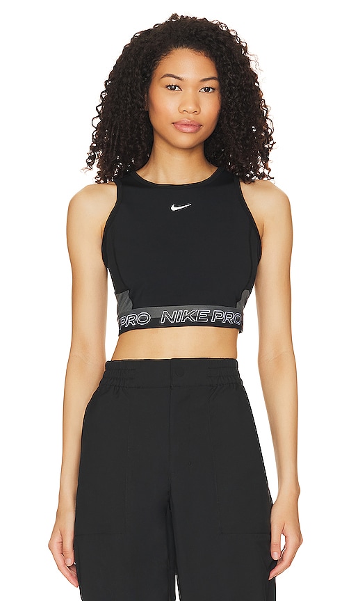 Nike Women's Dri-FIT Built-in light-support sports bra Training Tank Top  (XS, Black) 