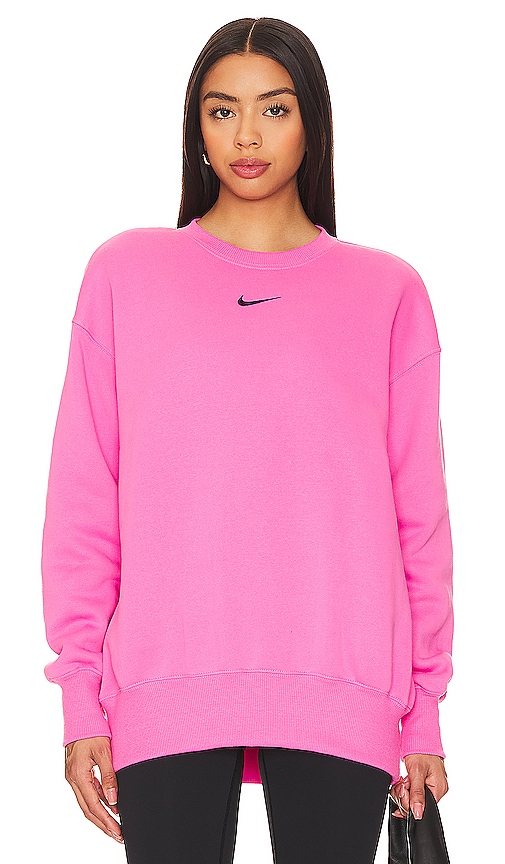 Nike Phoenix Sweatshirt In Playful Pink & Black