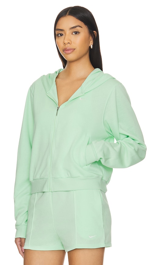 Shop Nike Chill Full Zip Hoodie In Vapor Green & Sail