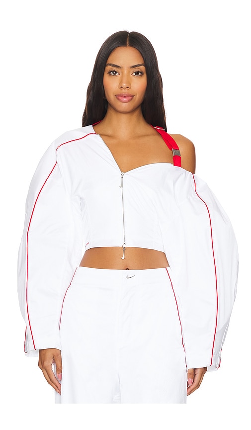 Nike X Jacquemus Track Jacket in White & University Red