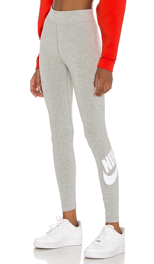 Nike Women's Sportswear Essential High-waisted Logo Leggings In Gray