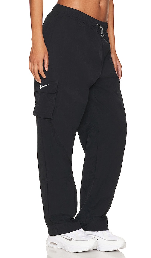 Shop Nike Nsw Essential High Rise Cargo Pant In Black & White