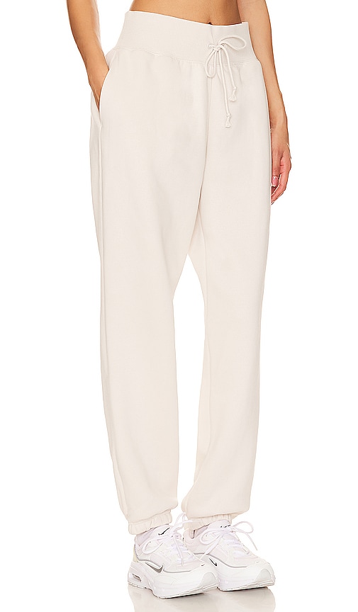 Shop Nike High Waisted Phoenix Sweatpants In Light Orewood Brown & Sail