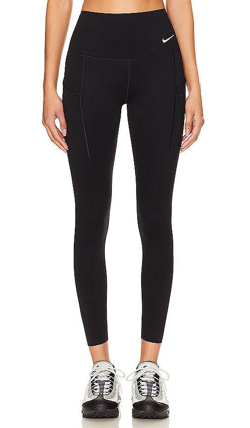 Nike Black Yoga Dri Fit Luxe 7/8 Leggings Mesh Lace Size XS