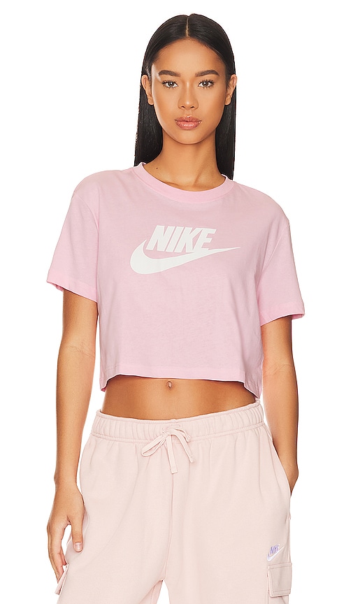 Nike Women's  Sportswear Essential Cropped Logo T-shirt In Pink