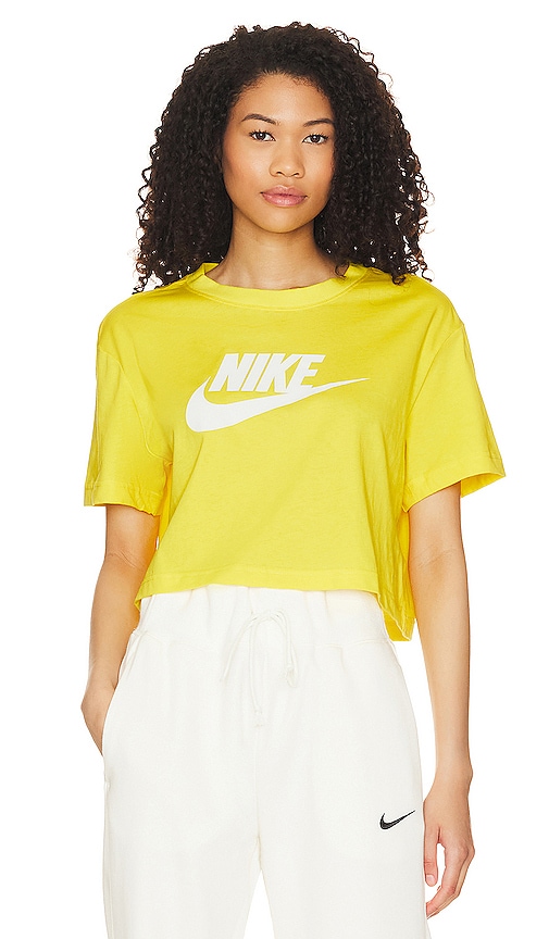 Nike Women's Cropped Logo T-shirt In Opti Yellow