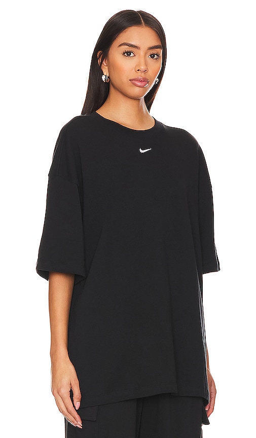 Shop Nike Oversized Short Sleeve T Shirt In Black