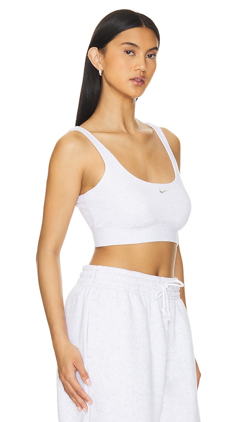 Shop Nike Chill Crop Tank In Birch Heather & Light Orewood Brown