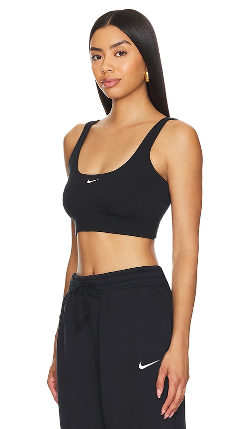 Shop Nike Chill Crop Tank In Black & Sail