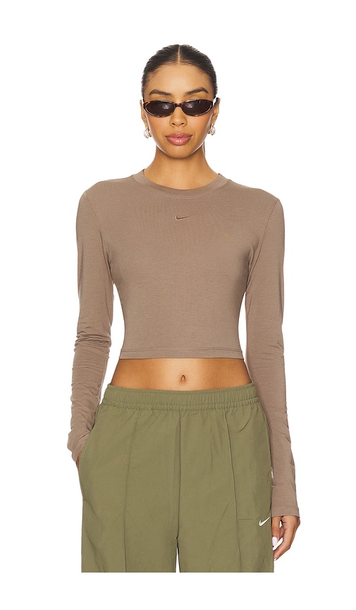 nike brown crop top
