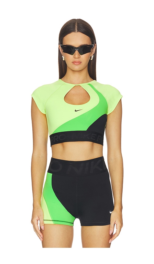 Nike Medium Support Padded Short Sleeve Sports Bra Top