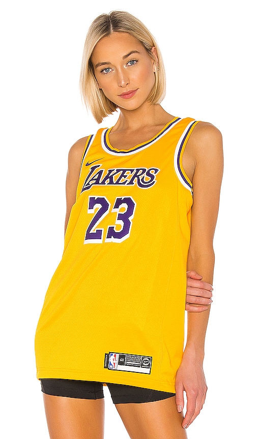 Nike Lakers Jersey in Yellow | REVOLVE