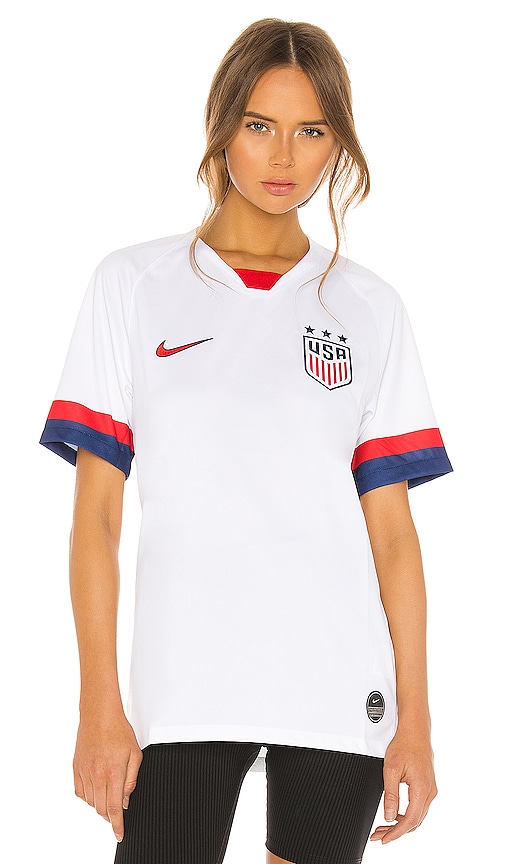 Nike USWNT Men's 2019 Home Stadium Jersey (White/Blue Void/University Red) - Adult Small