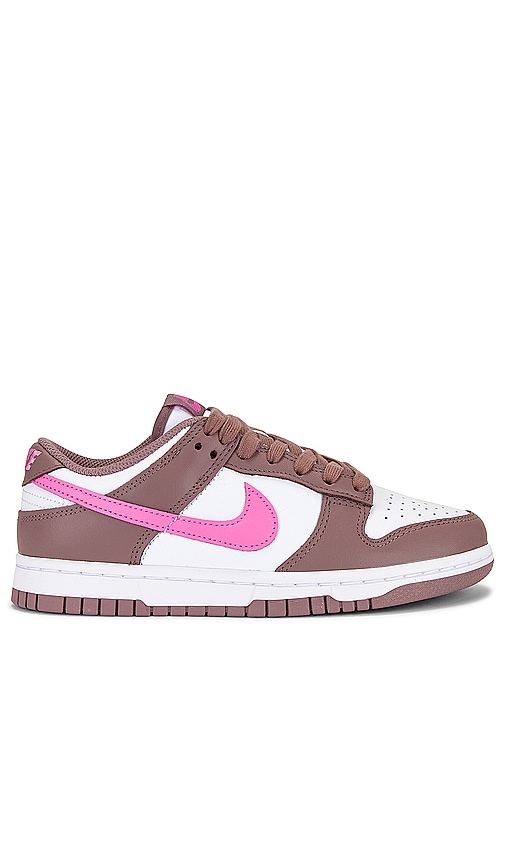 Dunk Low Sneaker in Smokey Mauve, Playful Pink, & White