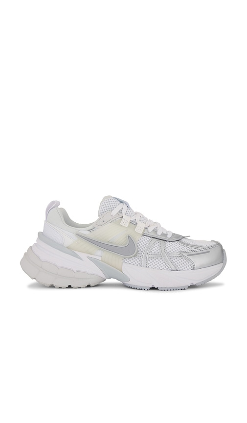 Nike V2k Run Sneakers in White, Metallic Silver, Platinum Tint