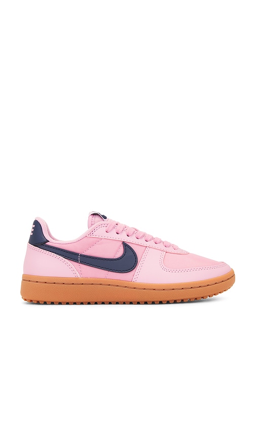 Nike Field Commander Low-top Rubber Sneakers In Elemental Pink & Obsidian Gum Medium Bro
