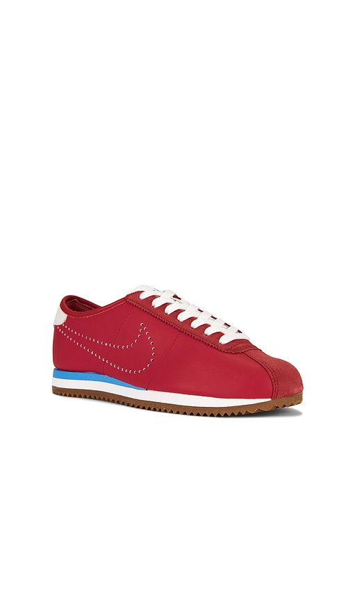 Nike Cortez Decon Suede-trimmed Perforated Leather Sneakers In Pink