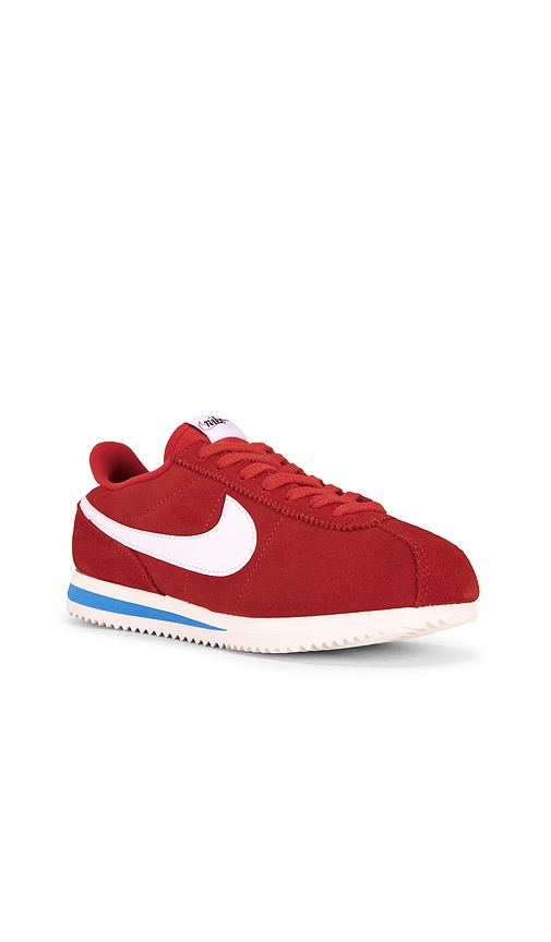 Nike Cortez Suede Sneaker In Red