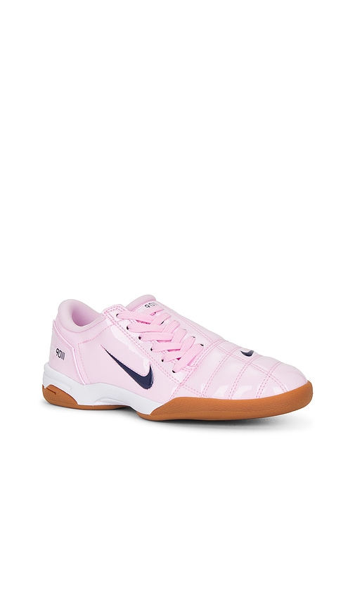Nike T90 Patent Sneaker In Pink Foam Midnight Navy & White