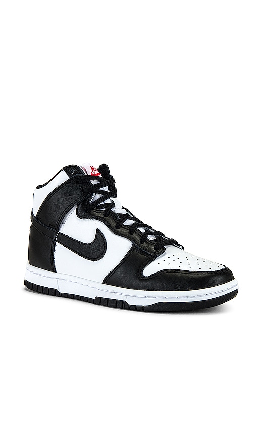 Shop Nike Dunk High Sneaker In White  Black  & University Red