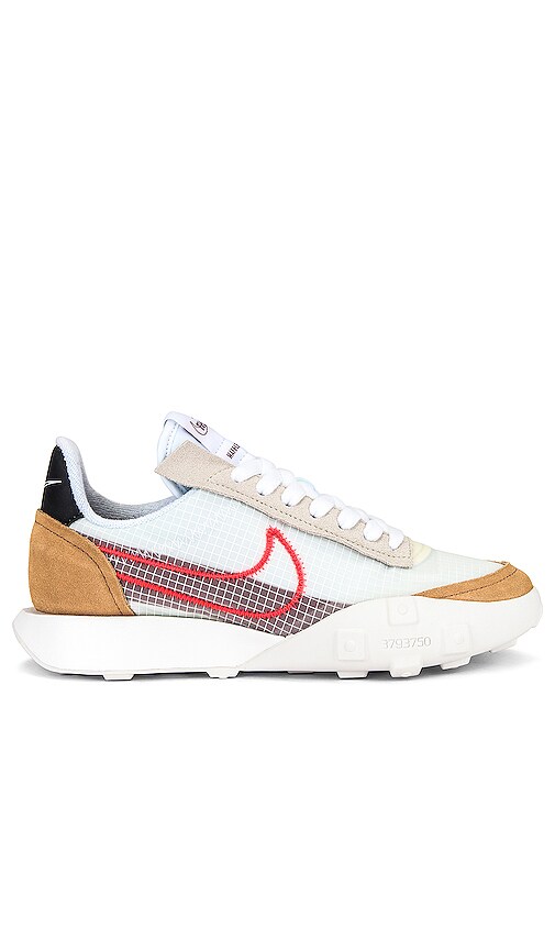 nike waffle racer red white