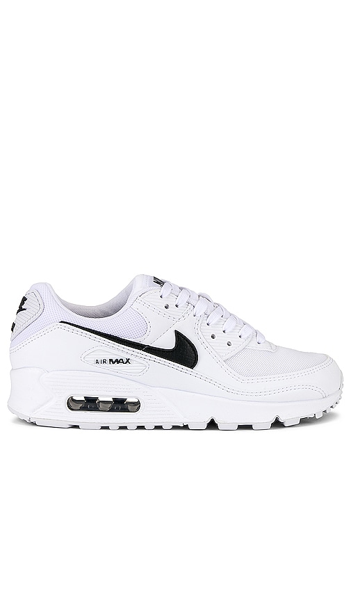 Nike Air Max 90 Trainers in White and Black