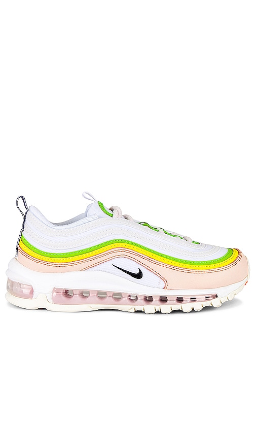 Nike Air Max 97 in Black, Pearl Pink, & Action Green | REVOLVE