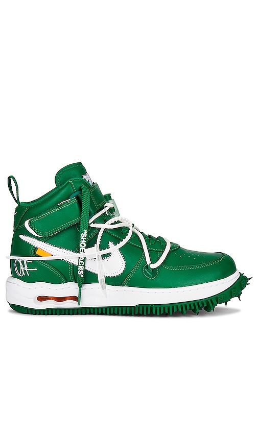 Nike X Virgl Air Force 1 Sp Leather Sneaker in Pine Green & White | REVOLVE