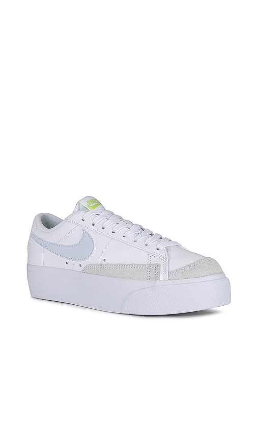 Shop Nike Blazer Low Platform Sneaker In White  Blue Tint & Lemon Twist