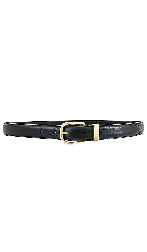 Nili Lotan Nili's Belt Black w/Antique Brass Buckle 75