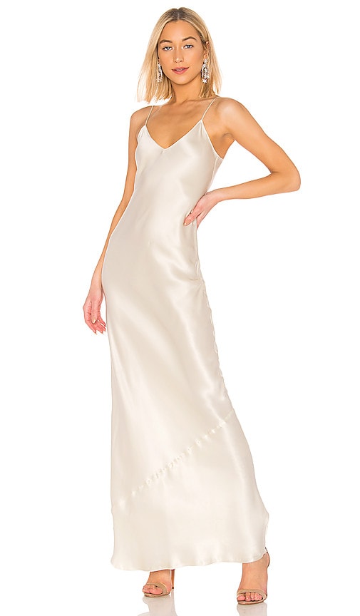 NILI LOTAN Cami Gown in Ivory