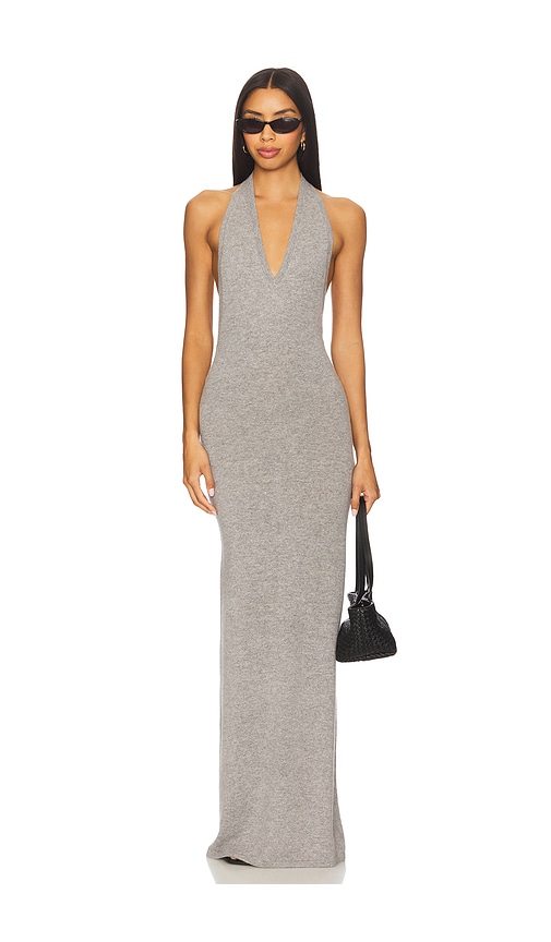 Shaya Sweater Dress in Light Grey. - size XS (also in L, M, S)