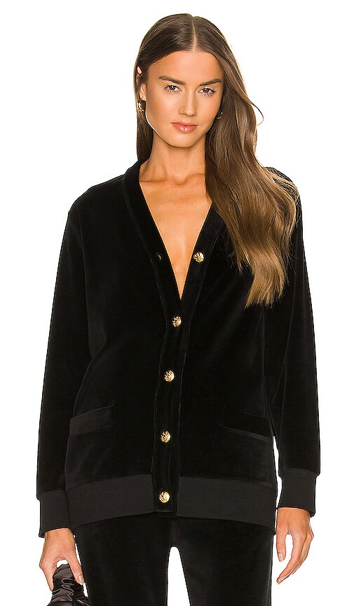 velour cardigan