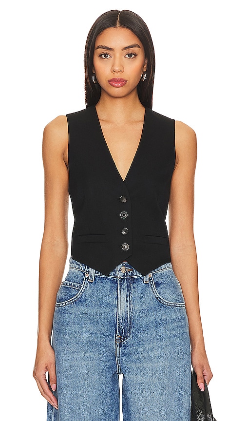 NILI LOTAN Ismael Tailored Vest in Black | REVOLVE