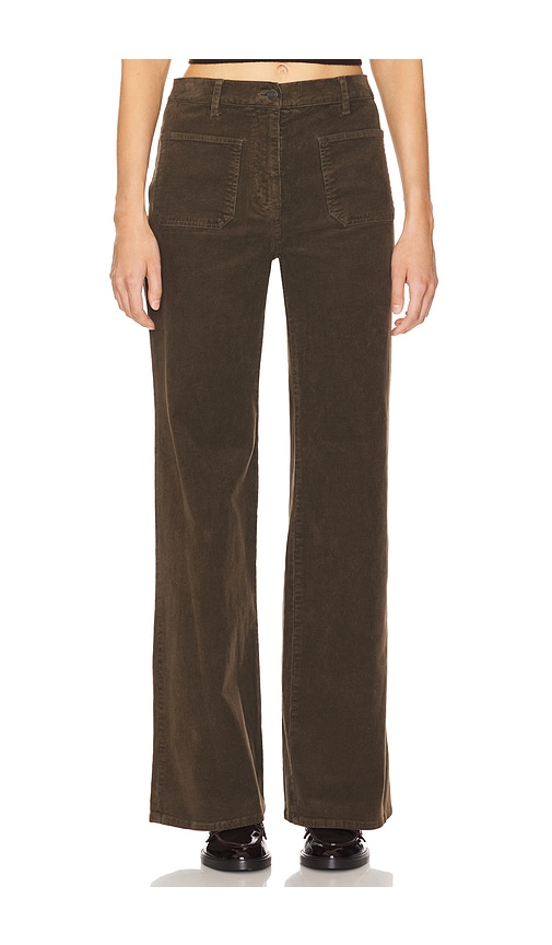 Shop Nili Lotan Florence Pant In Dark Umber