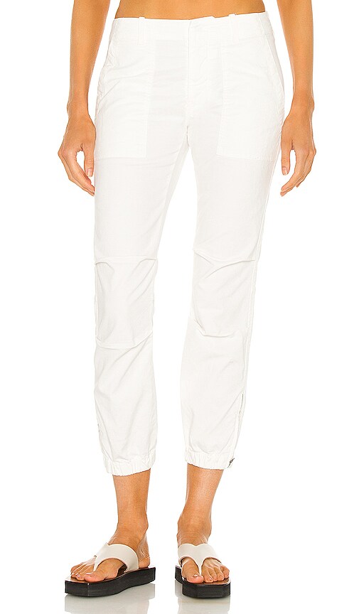 Nili Lotan Stretch Cotton Twill Crop Military Pants In White