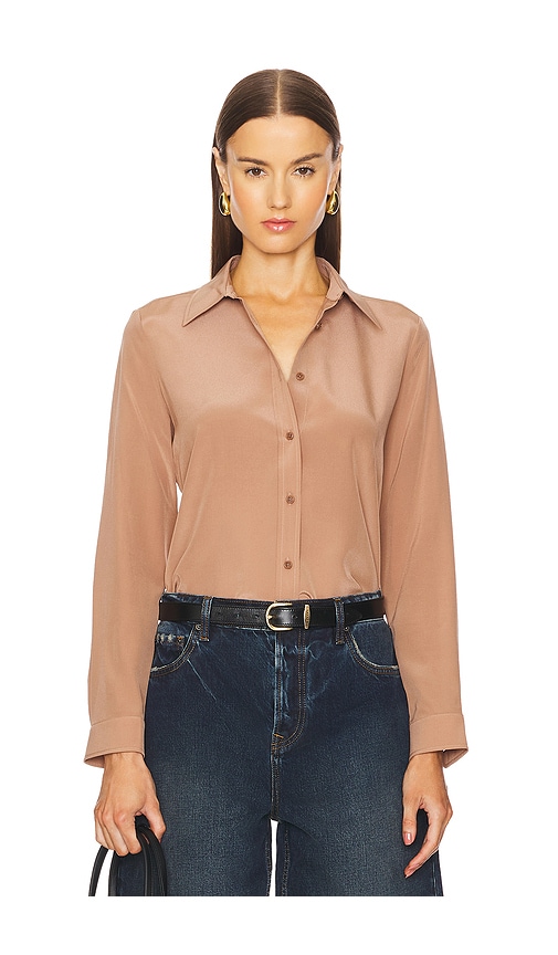 Nili Lotan Simone Shirt In Mushroom