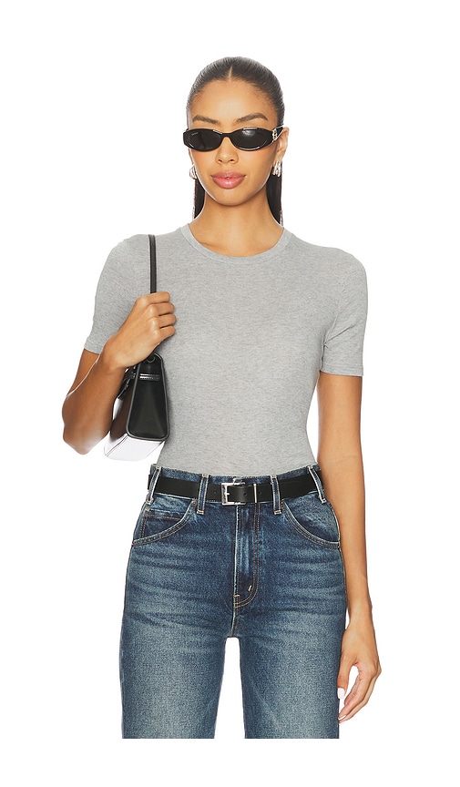 Nili Lotan Makyla Tee In Heather Grey In Gray