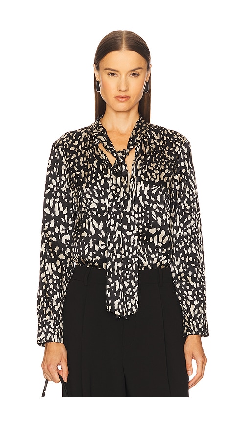 Nili Lotan Janese Blouse In Animal Print