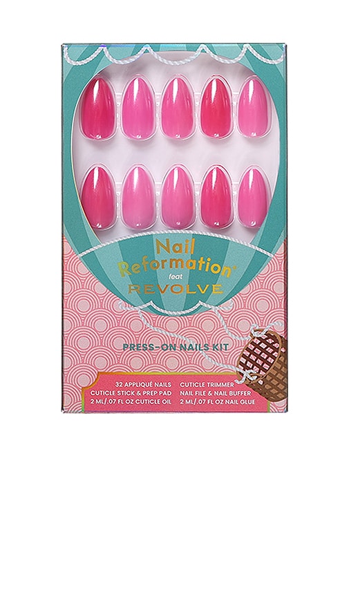 Nail Reformation x REVOLVE Juice Box Press On Nails in Fuchsia.