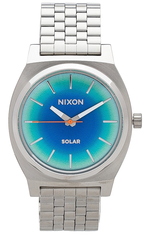Nixon Time Teller Solar Watch In Metallic