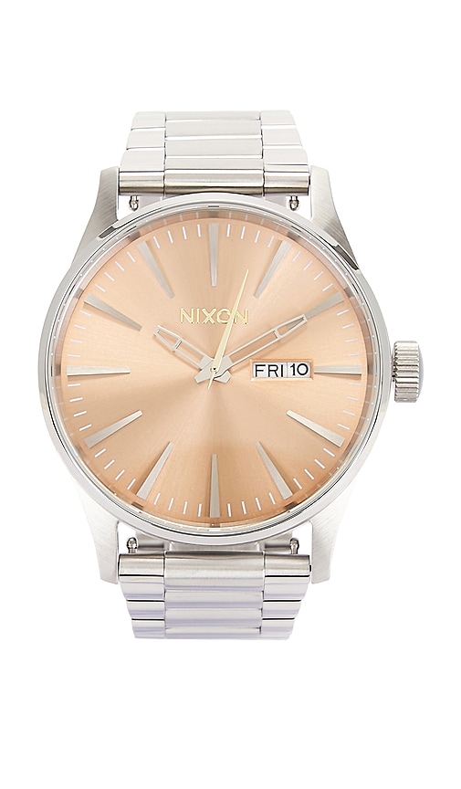 Nixon Sentry Stainless Steel Watch In Metallic