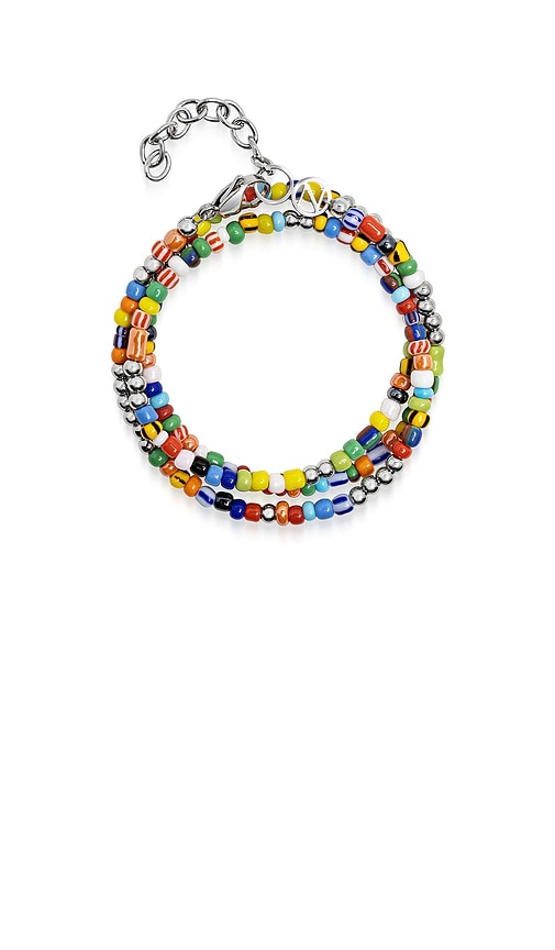 Nialaya Assorted Vintage Trifocal Beaded Wrap Bracelet