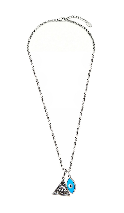 Nialaya Turquoise Evil Eye And Eye Of Ra Pendant Necklace